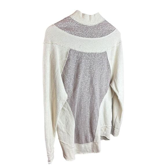 Free People Sequin Swash hoodie sz Medium - muted lilac - Picture 1 of 6